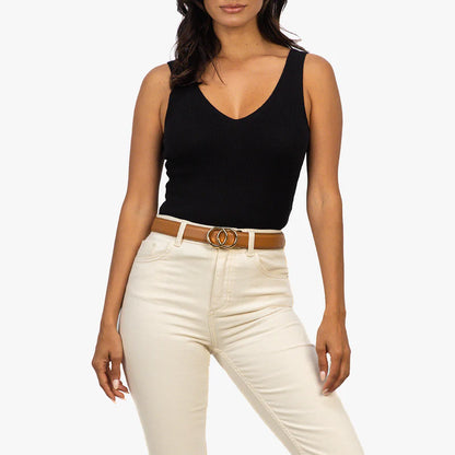 Marrón/Hebilla Dorada