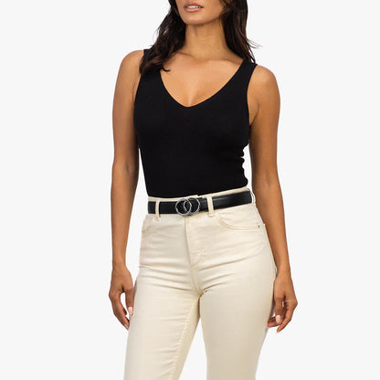 Negro/Hebilla Plateada